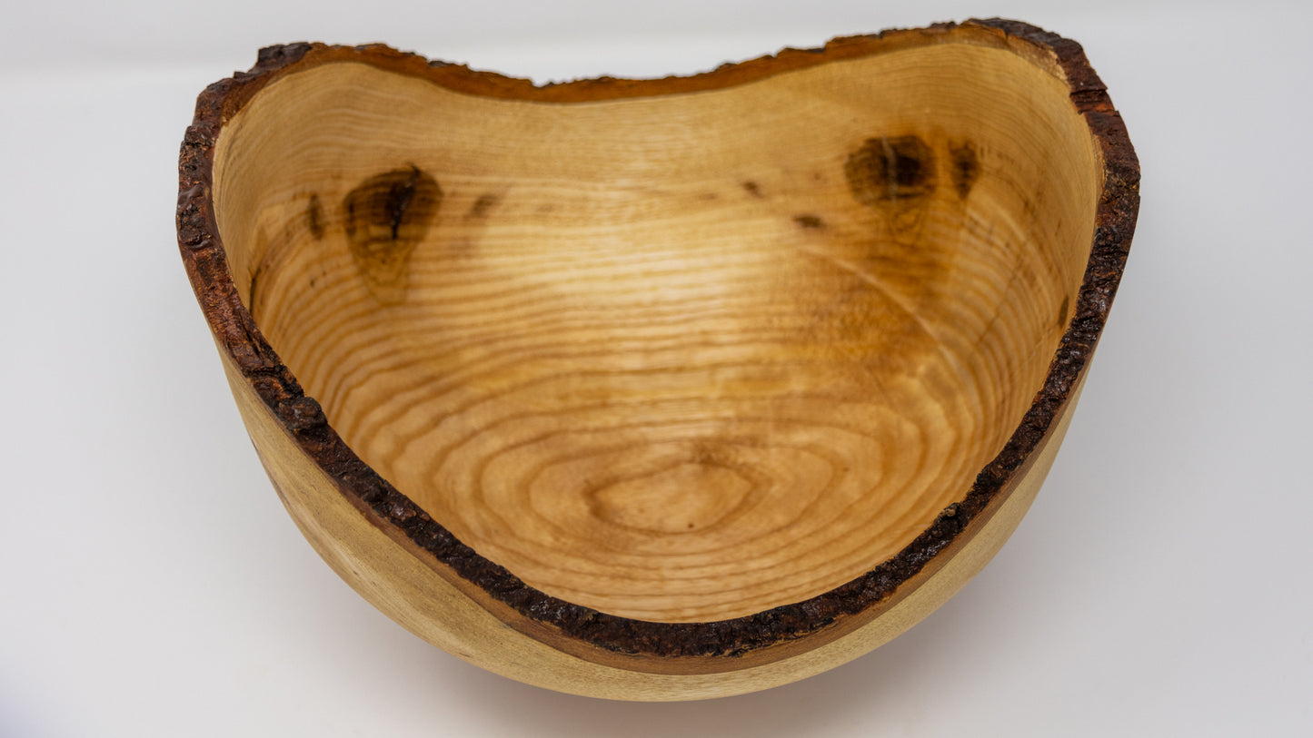 Live edge hardwood bowl