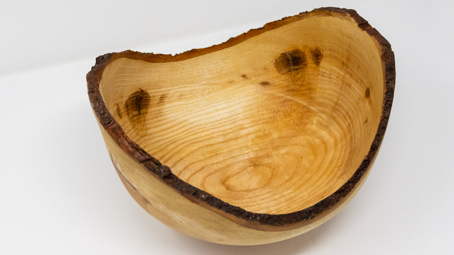 Live edge hardwood bowl